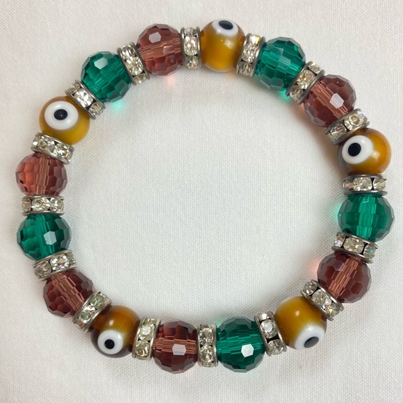 Colourful Evil Eye Bracelet - Picture 1 of 3